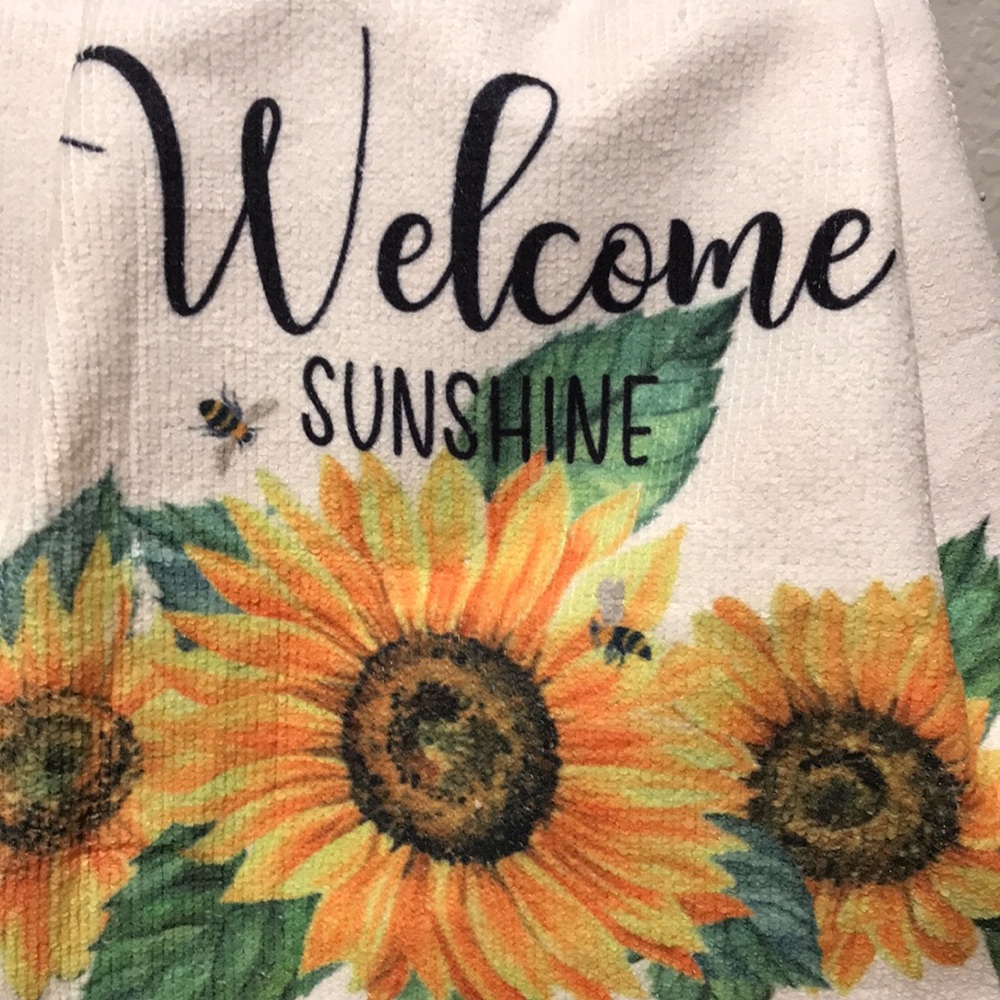 Hand Crafted Sunflower Kitchen Towel Sunflowers Towel Home Decor FINAL S… - Picture 3 of 5